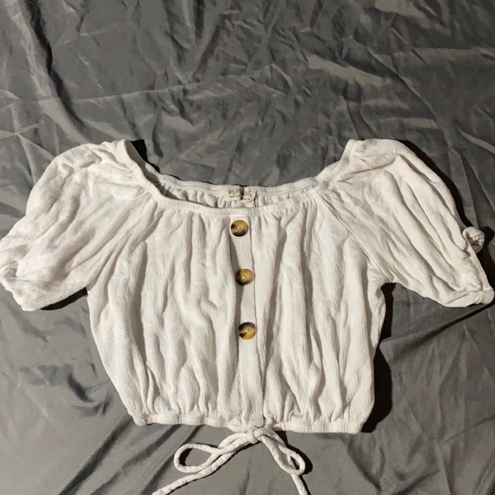 White Crop top